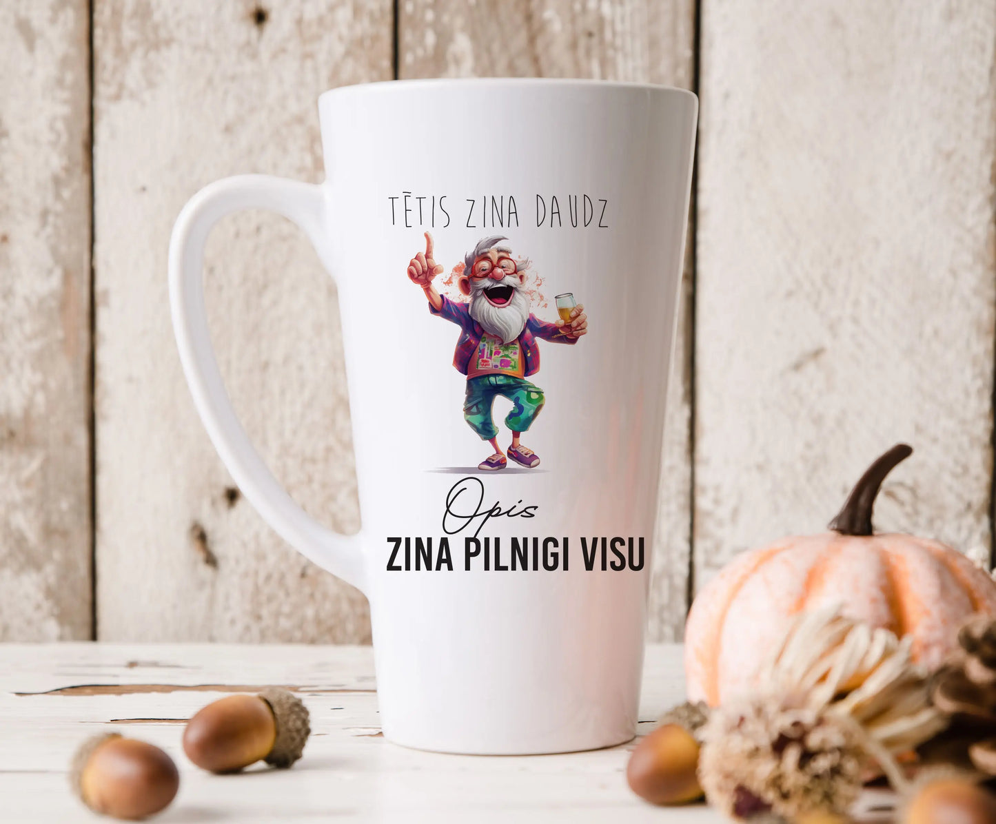 Tētis zina daudz, Opis zina pilnīgu visu - Latte krūze Manadruka.lv