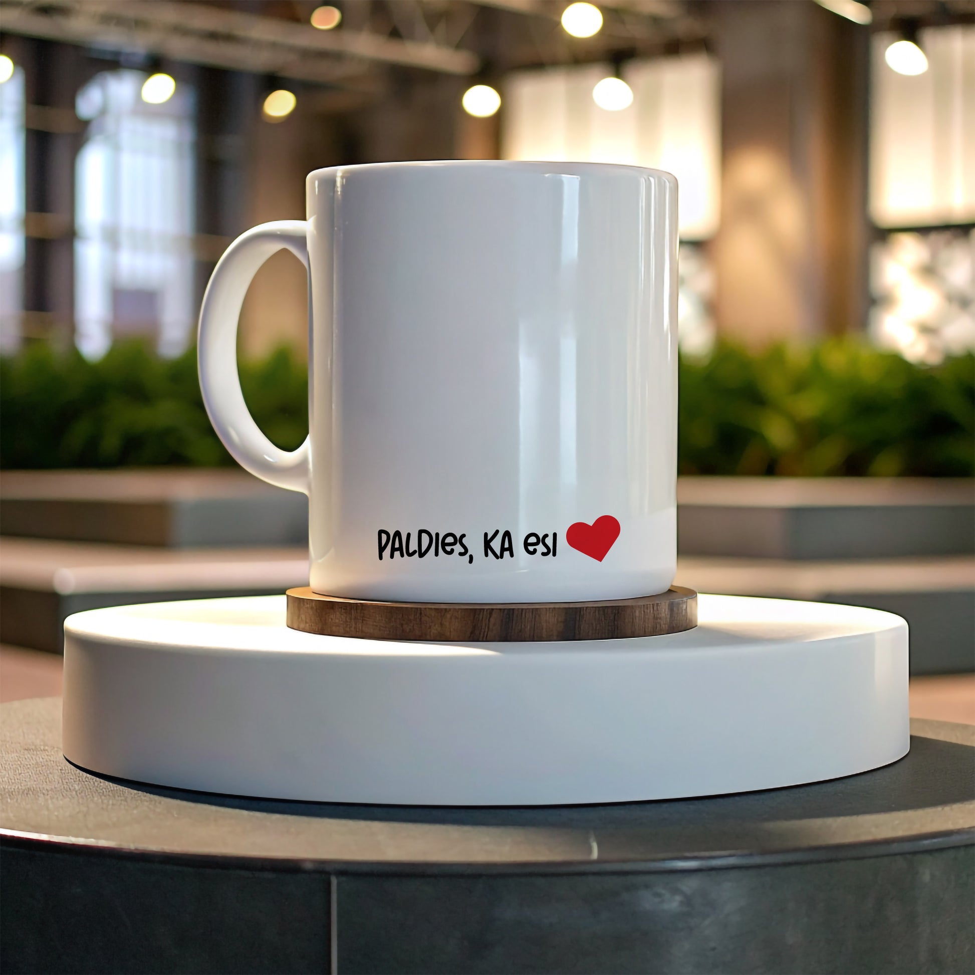 "Kur mamma, tur mājas" apdrukāta krūzīte