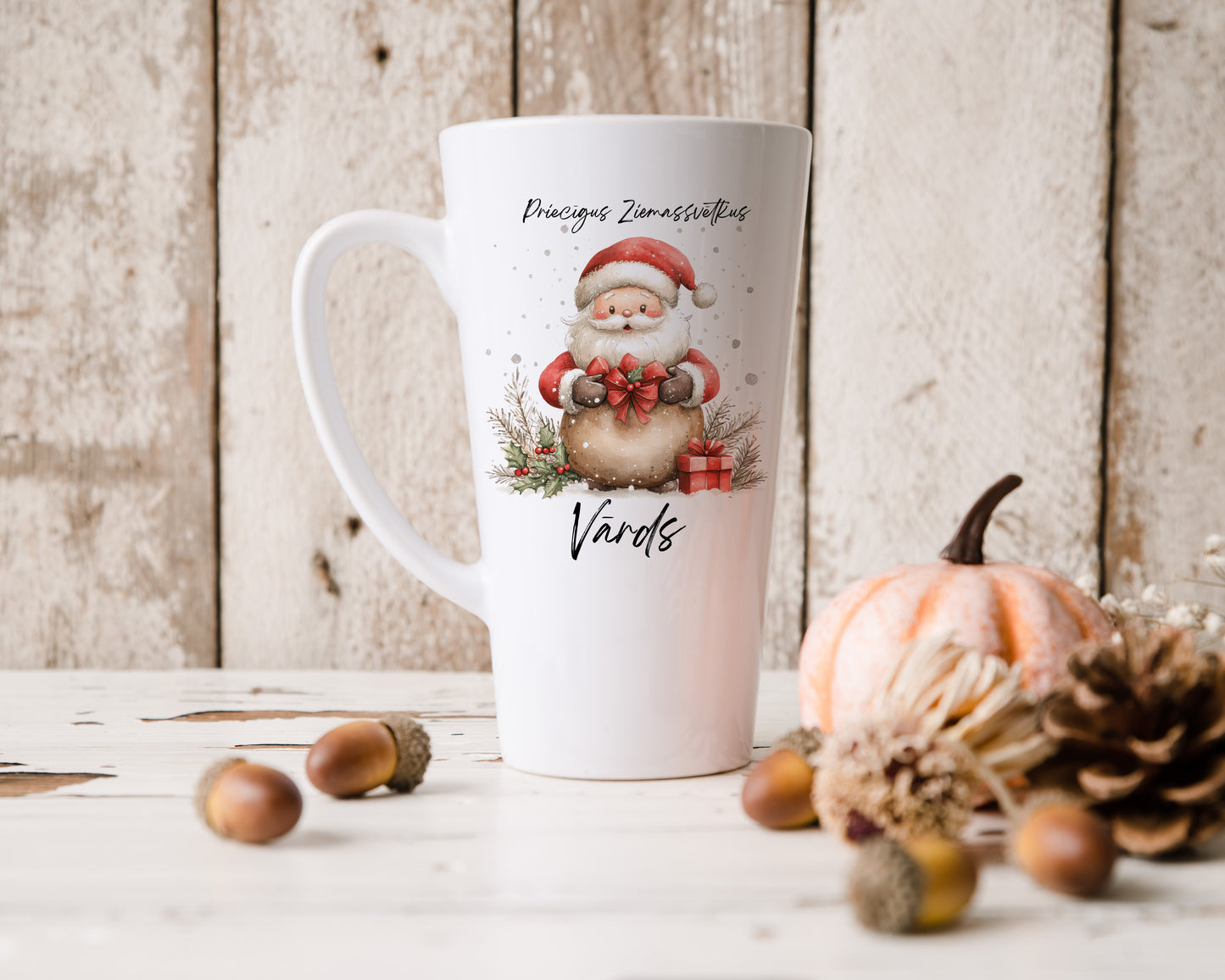 Personalizējama Ziemassvētku krūze ar Ziemassvētku vecīti